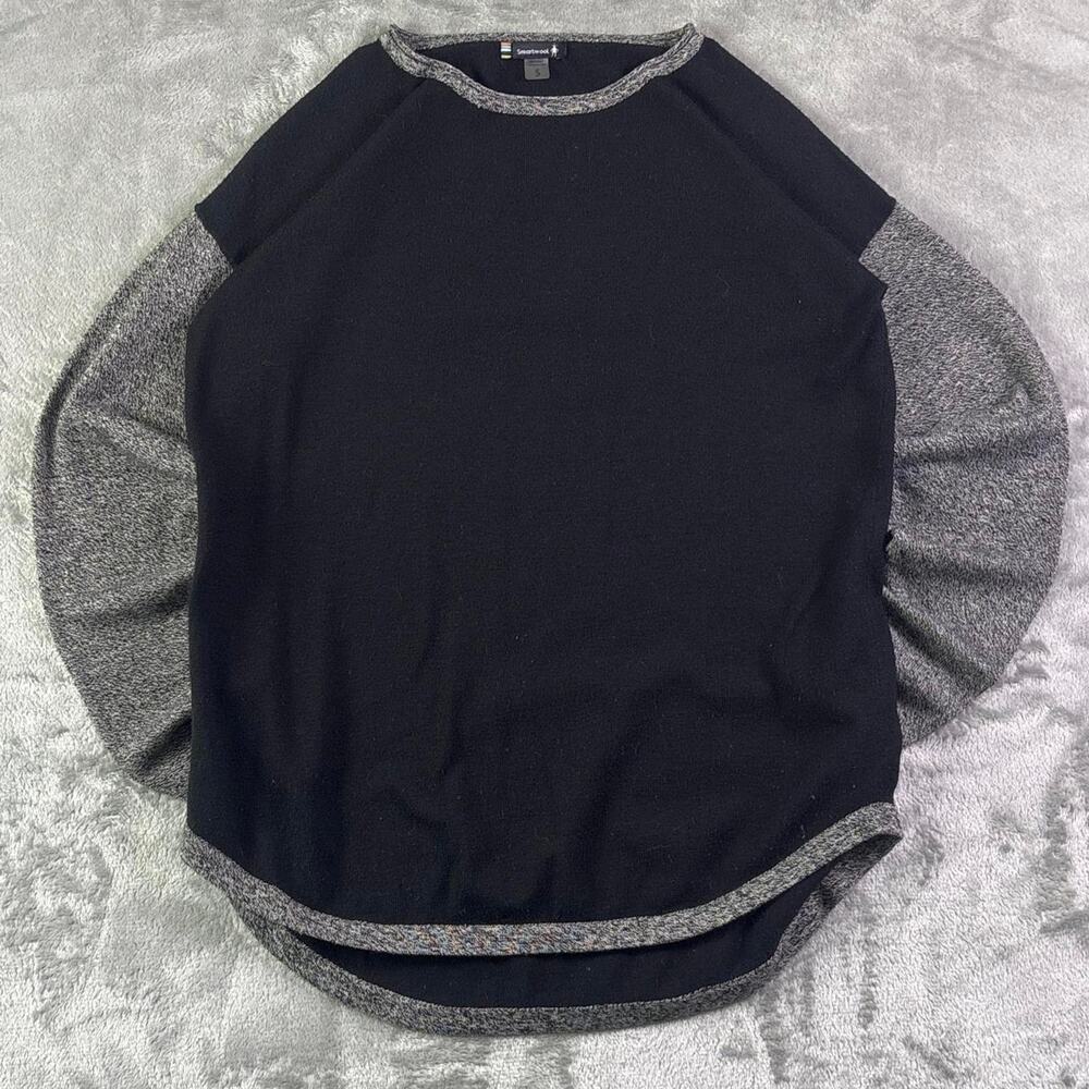 Smartwool Men’s S Gray Black Classic Merino Wool Thermal Base Layer Crew Shirt